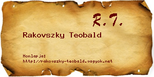 Rakovszky Teobald névjegykártya